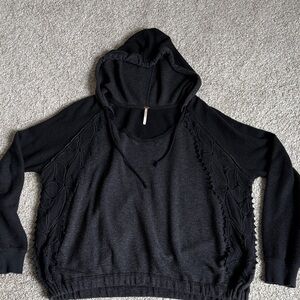 Free People Only You Black Hoodie